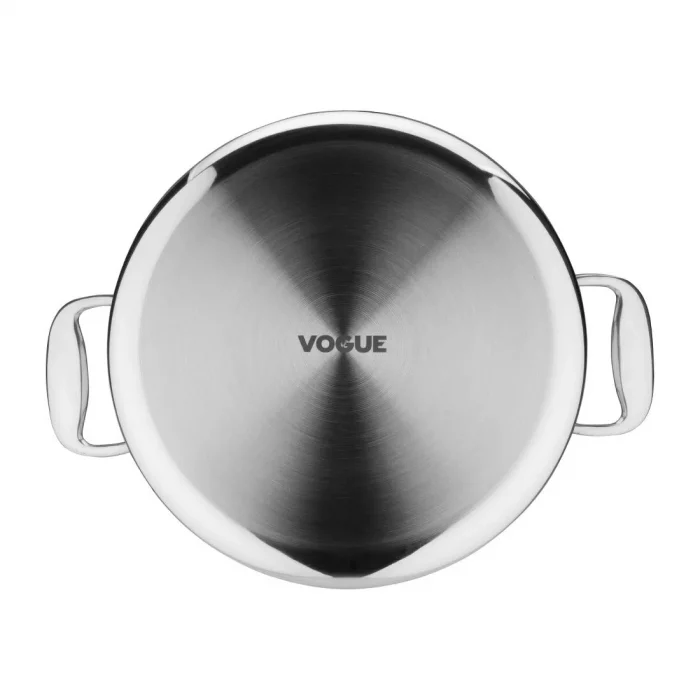 Vogue Stainless Steel & Aluminium Tri-Wall Stew Pan 25cm - Image 5