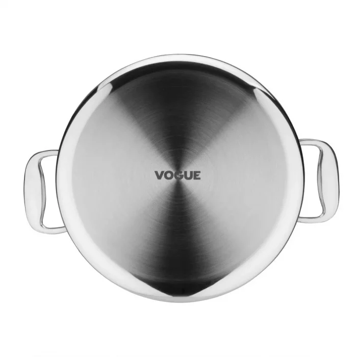 Vogue Stainless Steel & Aluminium Tri-Wall Stew Pan 28cm - Image 5