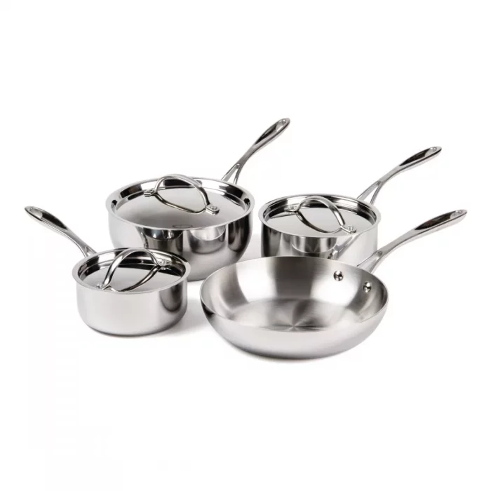 Vogue Stainless Steel & Aluminium Tri-Wall Pan Set (Pack of 4) - Image 1