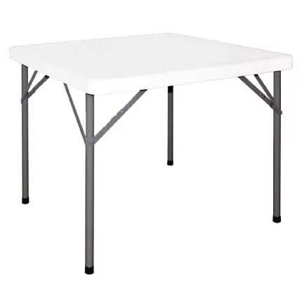 Bolero HDPE Square Folding Table 3ft White (Single)