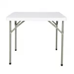 Bolero HDPE Square Folding Table 3ft White (Single) - Image 2