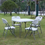 Bolero HDPE Square Folding Table 3ft White (Single) - Image 7