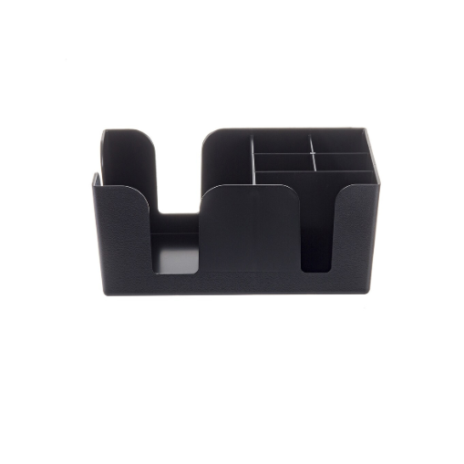 101 Table Craft Free Flow Bar Caddy, Black ABS Plastic 24.5 x 15 x 10.5cm - Image 1