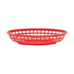 Table Craft Tray Classic Oval Basket, Red, Polypropylene 23.5 x 15.5 x 5cm x 12