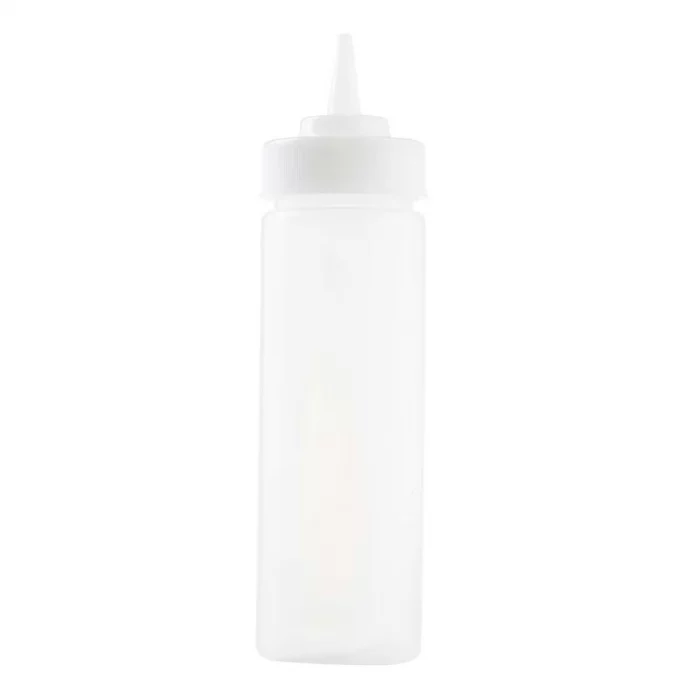 Table Craft 355ml Widemouth Clear Squeeze Bottle with TipTop Polyethylene x 12 - Image 2