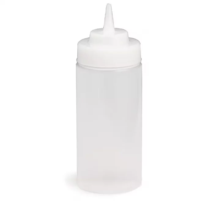 Table Craft 475ml Widemouth Clear Squeeze Bottle with TipTop Polyethylene x 12 - Image 2