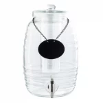 Table Craft 9.5L Beehive Glass Beverage Dispenser with Stainless Steel Faucet, (Includes Chalkboard Necklace, Ice Core and Infuser)