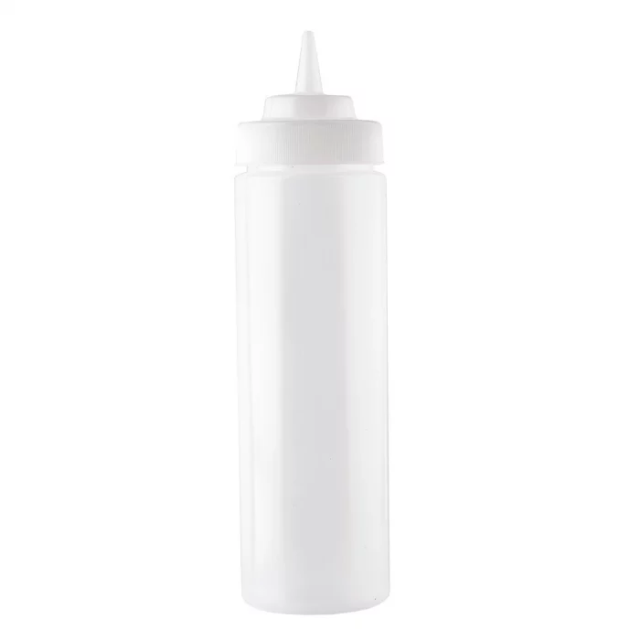 Table Craft 710ml Widemouth Clear Squeeze Bottle with TipTop Polyethylene x 12 - Image 2