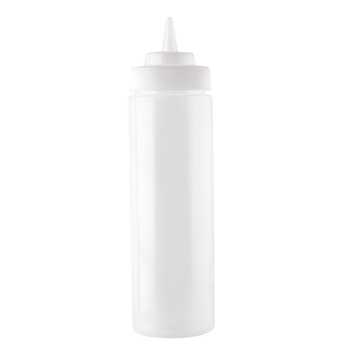 12463C-12 Table Craft 710ml Widemouth Clear Squeeze Bottle with TipTop Polyethylene x 12 - Image 1