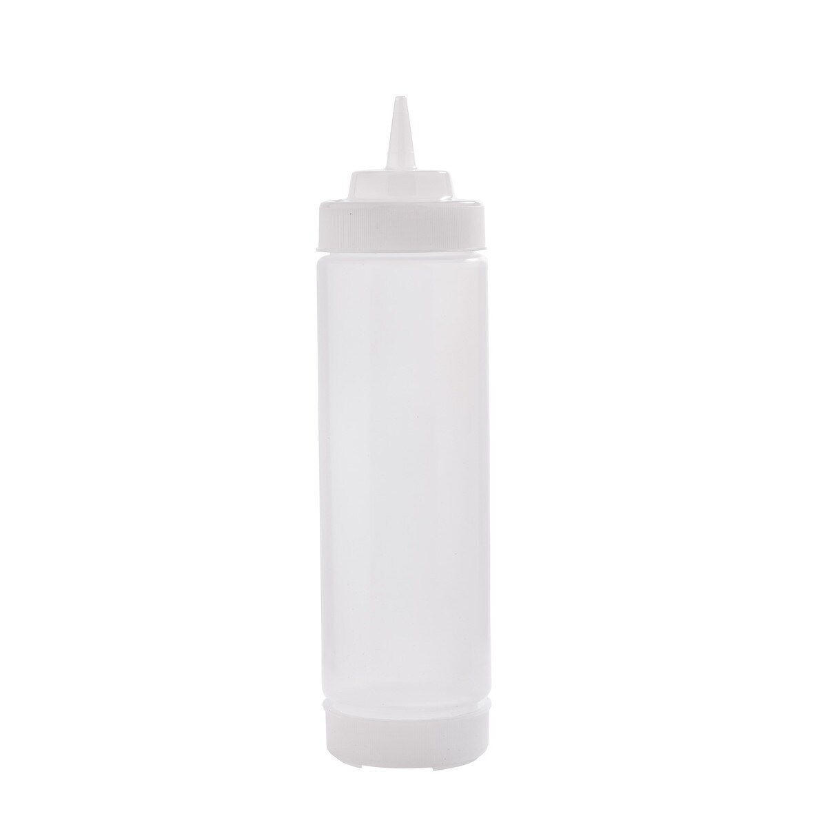 12463CF Table Craft 710ml Clear Dualway Widemouth Clear Squeeze Bottle with Cone TipTop Polyethylene x 12 - Image 1