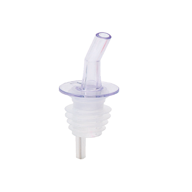 1802 Table Craft Free Flow Whiskey Pourer, Clear SAN 3 x 3 x 11.5cm, 6mm Opening - Image 1