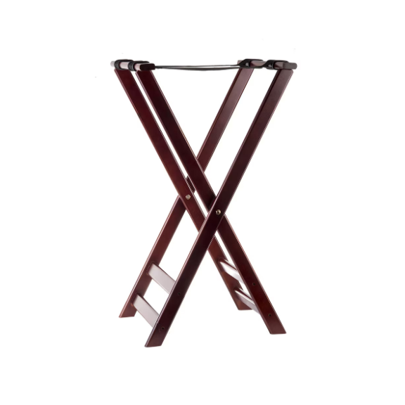 21 (1) Table Craft Tray Stand, Wood, Mahogany Finish 43 x 40.5 x 82.5cm - Image 1