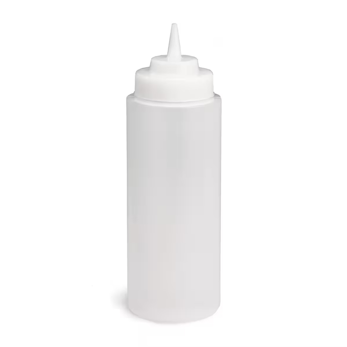 3263C Table Craft 950ml Widemouth Clear Squeeze Bottle with Natural TipTop Polyethylene - Image 1