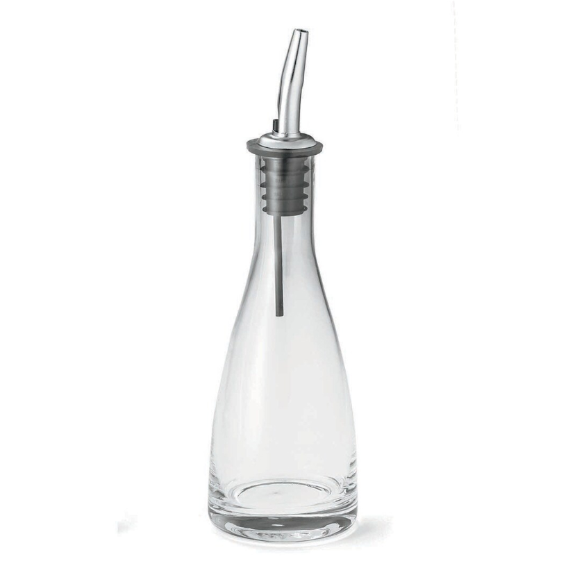 611 Table Craft 180ml Siena Bottle with Stainless steel Pourers (599P) x 6 - Image 1