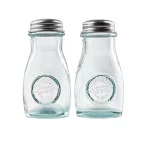 Table Craft 120ml Authentic Collection Salt and Pepper Shakers, Glass with Stainless Steel Tops (163T) x 12