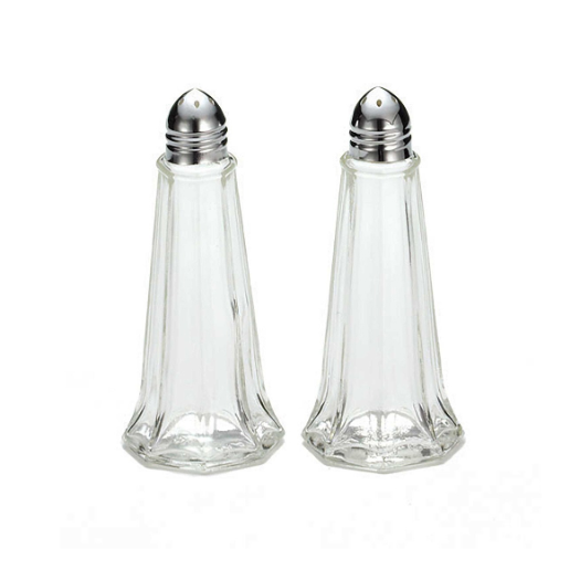 83S&P Table Craft 30ml Eiffel Tower Salt and Pepper Shaker, Glass with Chrome Plated Tops (83T) x 12 - Image 1