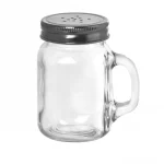 Table Craft 140ml Mason Salt and Pepper Shakers, Glass with Stainless Steel Top x 6
