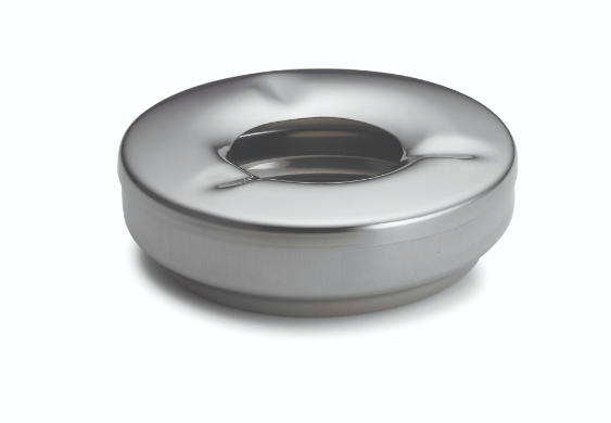WPA5SS Table Craft 2-Piece Windproof Ashtray, Stainless Steel 12.5cm Diameter - Image 1