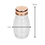 Tala Glass Salt & Pepper Shaker • 85ml • Rose Gold Lid • 12 Per Pack - Image 3