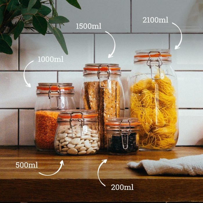 Tala Lever Arm Jar – 750 ml (1.65 lb) Capacity, Pack of 6 - Image 2