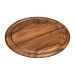 Tala Round Board w Groove in Lacquered Acacia (Pack of 6)