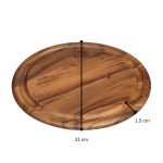 Tala Round Board w Groove in Lacquered Acacia (Pack of 6) - Image 3