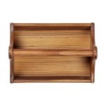 Tala Counter Display Tidy With 2 Compartments And Bar Carry Handle In Lacquered Acacia - Image 4