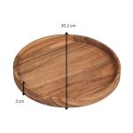 Tala Round Tray / Platter in Natural Acacia (Pack of 2) - Image 2