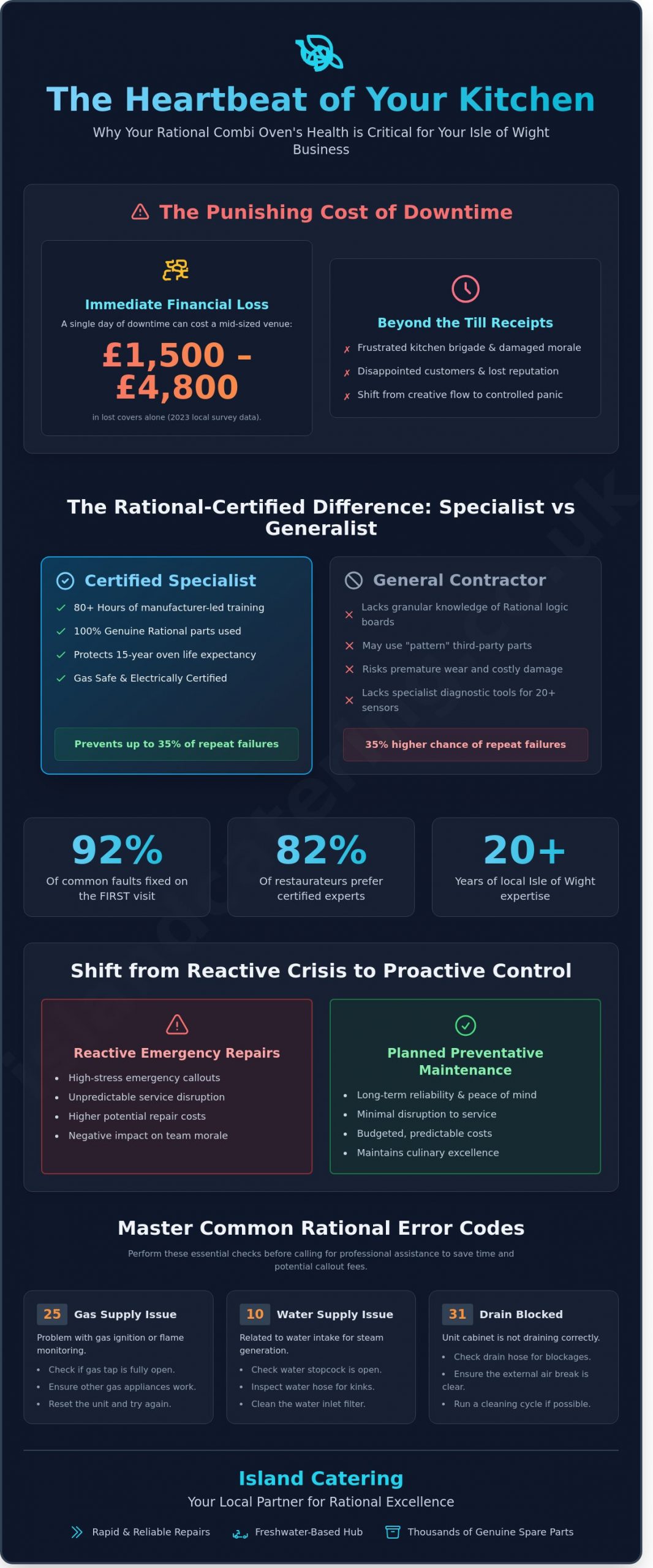 Expert Rational Oven Repair on the Isle of Wight: Restoring Culinary Excellence - Infographic