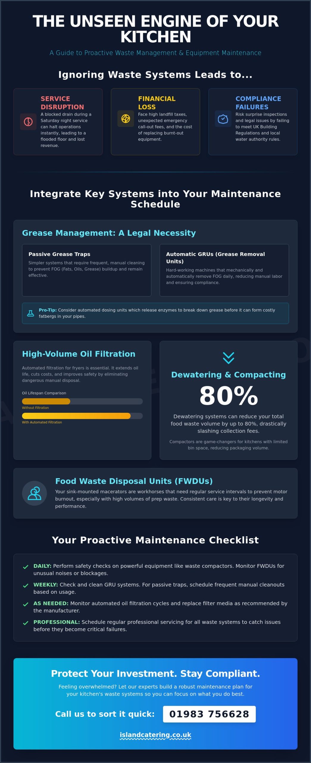 Commercial Kitchen Equipment Maintenance Schedule UK: The Waste Management Edition