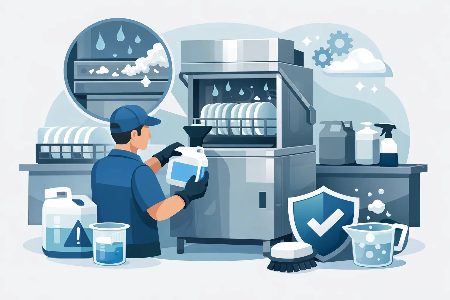 How to Descale a Commercial Dishwasher Safely
