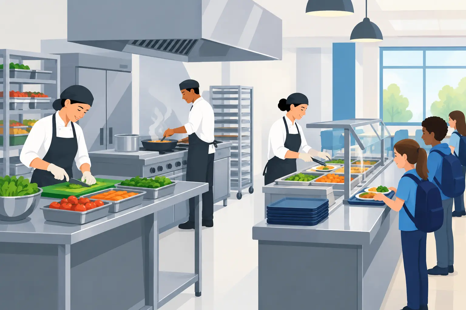 School Kitchen Workflow That Keeps Service Moving
